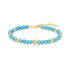 Gold Lab Created Turquoise Bracelet